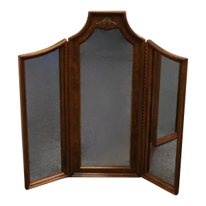 Stanley Furniture Italian Neoclassical Tuscan Style 51" Tri-View Dresser Mirror