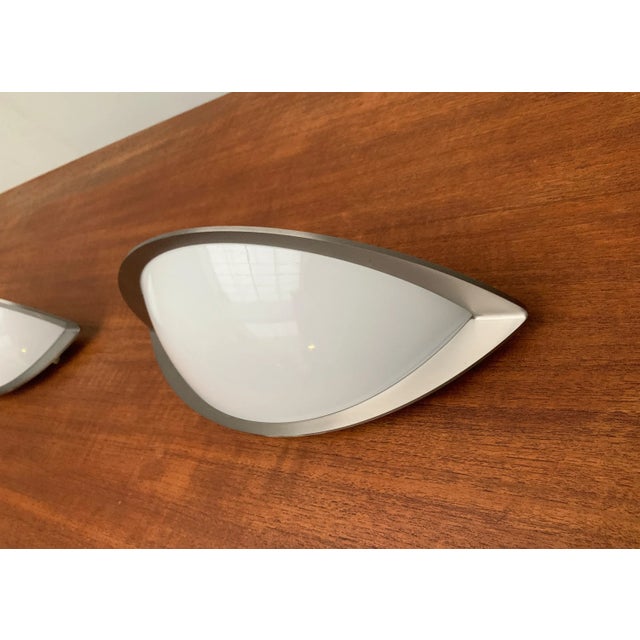 Postmodern German Space Age Wall Lamps from Glashütte Limburg, Set of 2 For Sale - Image 4 of 18