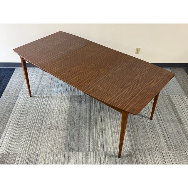 Mid-Century Modern Dining Table With Two Extensions ~ Seats Up to 6 For Sale In Saint Louis - Image 6 of 8