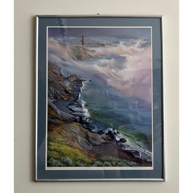 Blue Rebecca Holland 1970/80s «The Gate From the Headlands» Signed/Certified Lithograph, Artist’s Print #25/25 Rare & Gorgeous For Sale - Image 8 of 12