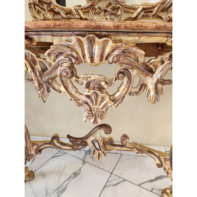 1960s Italian Console Table With Mirror - Set of 2 For Sale - Image 12 of 12