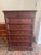 Ethan Allen Ethan Allen Medallion Solid Cherry Louis Philippe-Style Tall Chest With Pull-Out Slide For Sale - Image 4 of 12
