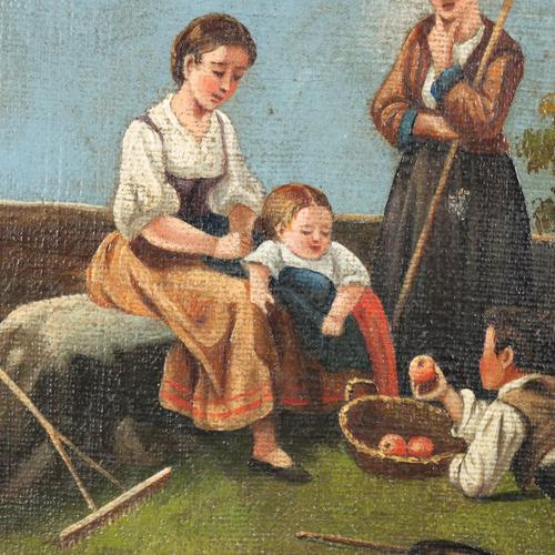 Mountain Landscape with Figures, 1874, Oil on Canvas For Sale - Image 4 of 11