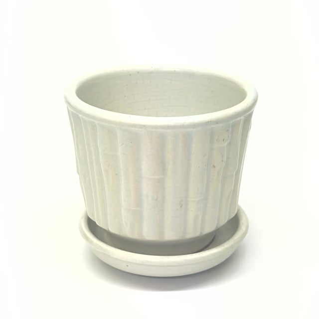 Hollywood Regency White Ceramic Faux Bamboo Containers - Group of 3 ...