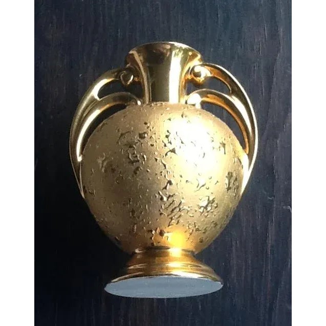 Mid 20th Century 22k Weeping Gold Glazed Ceramic Amphora Vase For Sale - Image 5 of 7