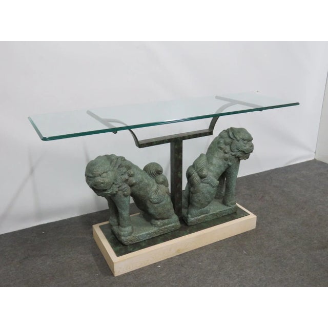 Late 20th Century Asain Design Foo Dog Console Table Chairish