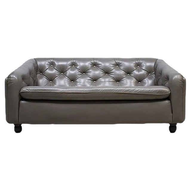 Vintage Leather Sofa by Geoffrey Harcourt for Artifort For Sale