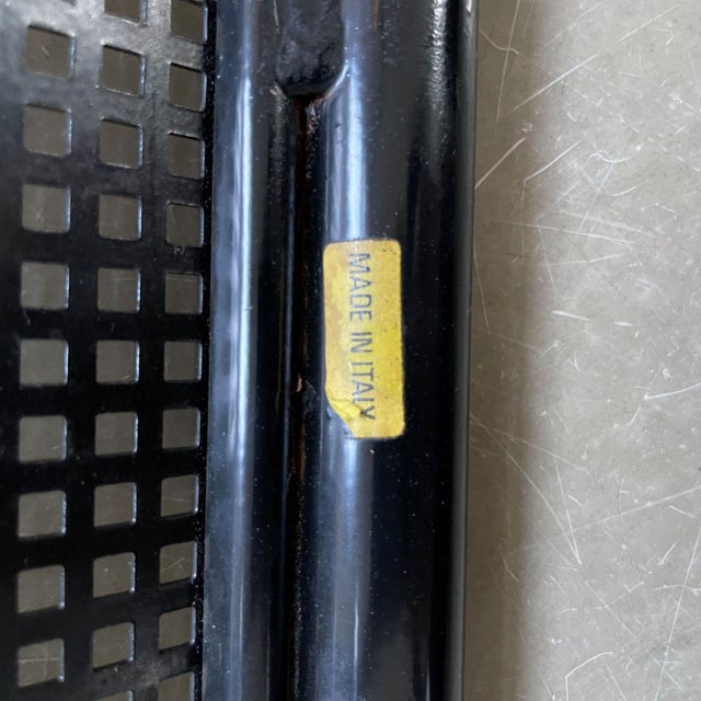 Black Metal Stackable Chairs, 1980s, Set of 6 For Sale - Image 13 of 16