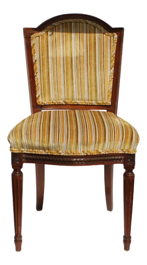 Vintage Carved Wood French Side Chair C1950's