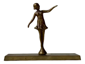 Ballerina Desk Figurine in Bronze, 1940s