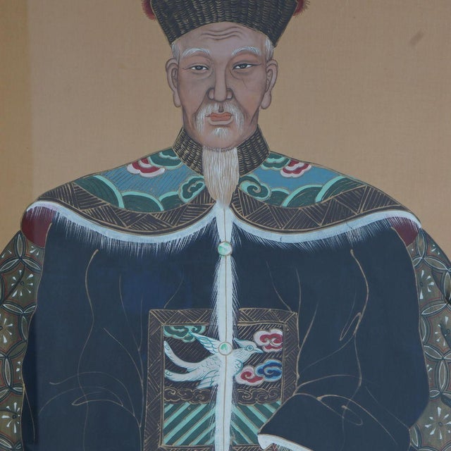 Brown Pair of Chinese Deity Colored Prints With Gilt Frames Mid 20th Century For Sale - Image 8 of 12