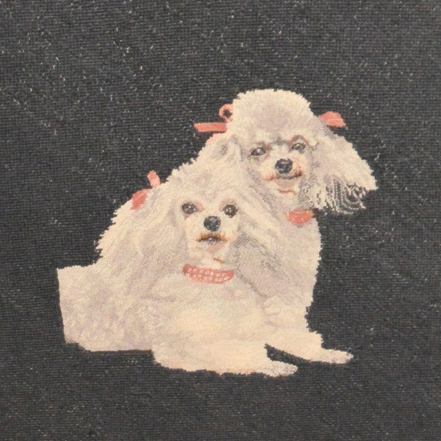 Mid-Century Mixed-Media Poodle Tilt-Top Table & Fire Screen For Sale - Image 4 of 8