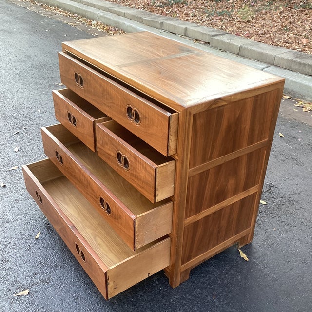 Mid-Century Modern Mid 20th Century Michael Taylor for Baker Furniture Walnut Chest of Drawers For Sale - Image 3 of 8