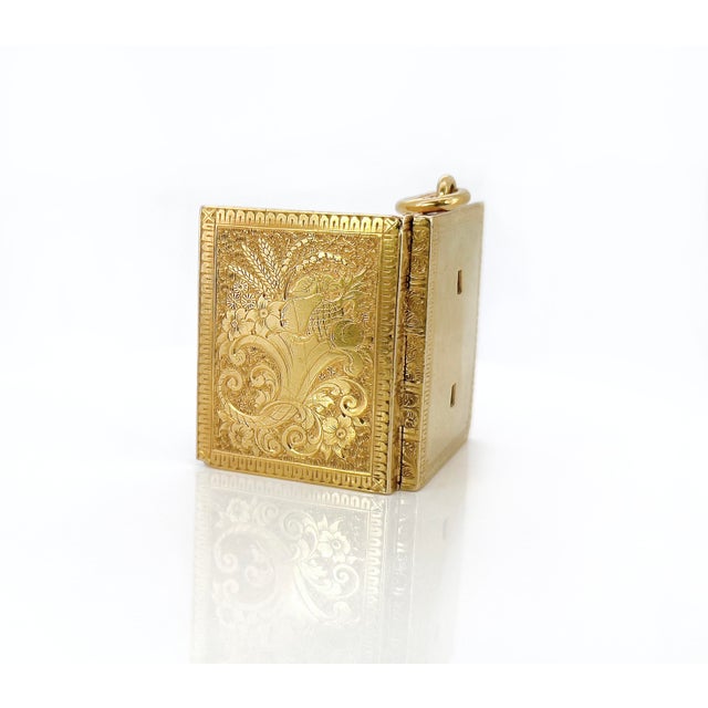 Victorian Book Locket, Antique, 18k For Sale - Image 11 of 14