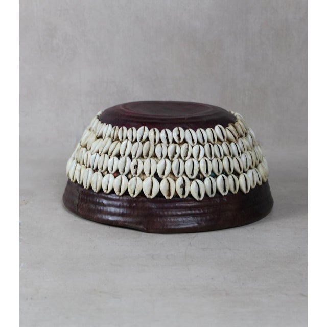 Vintage Hausa Bowl with Leather For Sale - Image 5 of 6