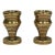Vintage Petite Brass Beehive Candlestick Holders, a Pair For Sale