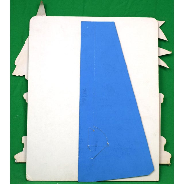 Sz: 13 1/2"H x 12 1/2"W x 4"D w/ easel back c1950s Hand-made by Alexander Warren Montel (1921-2002) *top of tree w/ crack*
