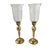 Farmhouse Vintage Brass Hurricane Globe Candleholders- A Pair For Sale - Image 3 of 12