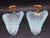 Set of 2 Wall Light Blu Colour Murano Glass Leave by Barovier E Toso, 1950s For Sale - Image 13 of 15