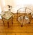 Brass Round Serving Trolley with Smoked Glass Shelves and Removable Tray, 1960s For Sale - Image 4 of 9