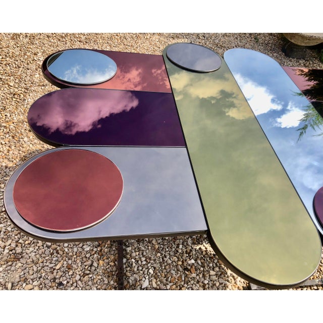Brown Circus Mirror in Smoked Glass, 1994 For Sale - Image 8 of 12
