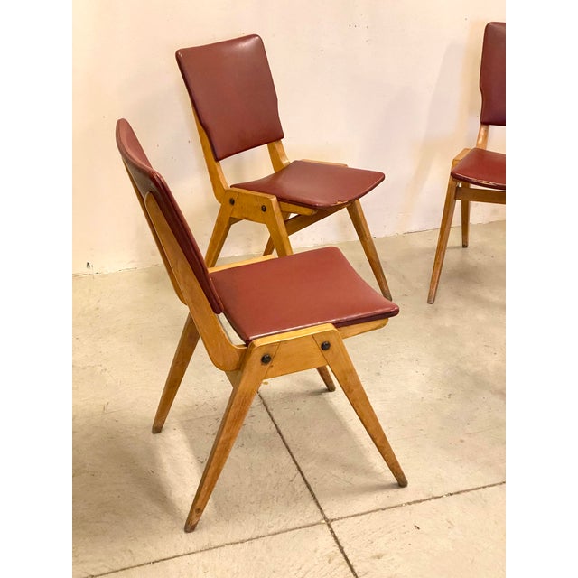 Mid-Century Modern Mid-Century Beech Dining Chairs, 1960s, Set of 4 For Sale - Image 3 of 18