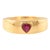 Heart Ruby Dome Ring Size 9.5 For Sale