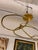 Michael Oren Designs Orbit Burnished Brass Chandelier For Sale - Image 10 of 13