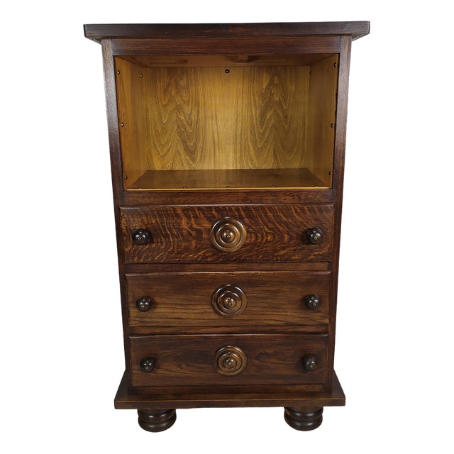 Brutalist Chest of Drawers by Charles Dudouyt, 1940s For Sale