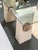 Sculpted Hand Plastered + Glass Console Table For Sale - Image 11 of 11