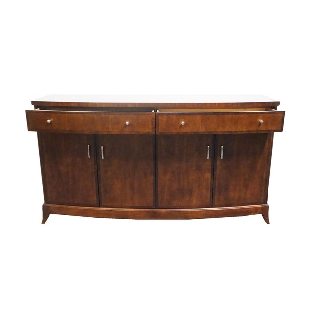 Wood Hickory White Solid Banded Mahogany Contemporary Traditional 72" Sideboard Buffet For Sale - Image 7 of 14