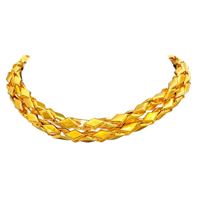 Vintage 45 Gm Pure 22 Karat Yellow Gold Handmade Chain 23 Inch Long Almost pure gold 6.5 mm wide Hand Made in Thailand...
