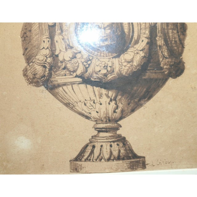 Antique Original 18th Century Figural Garniture Ornamental Urn Planter Painting For Sale - Image 4 of 12