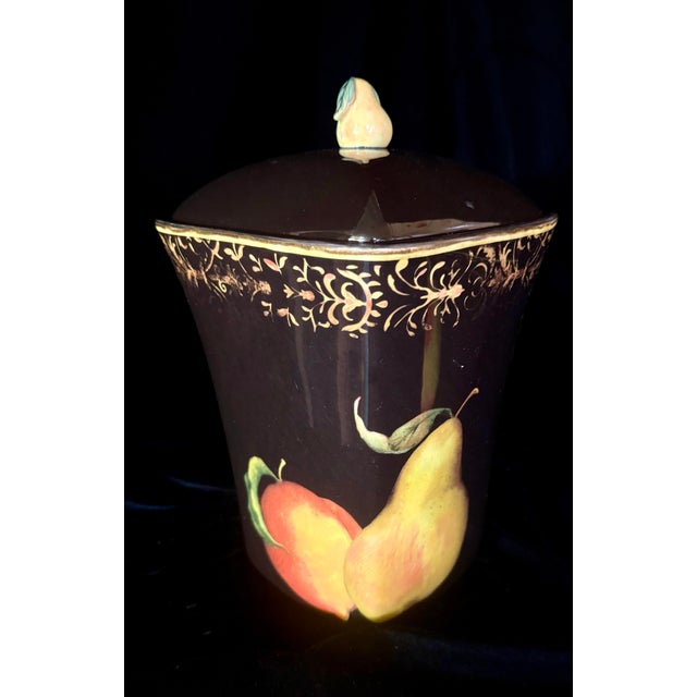 1990s Susan Winget Damask Fruit Kitchenware - Set of 4 For Sale - Image 6 of 12