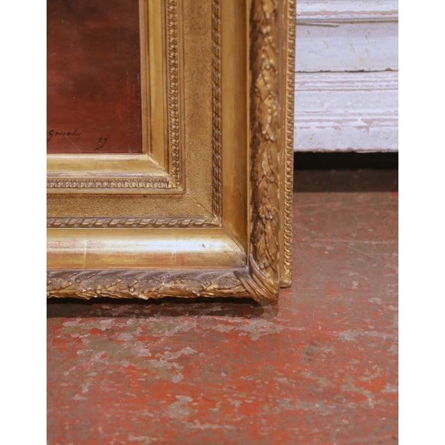 19th Century French Floral Still Life Oil Painting Signed Jean A. Gonzalez, 1889 For Sale - Image 13 of 14