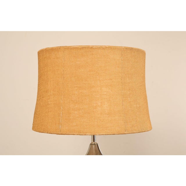 Leviton Leviton Mid Century Modern Pair of Cork Table Lamps For Sale - Image 4 of 18
