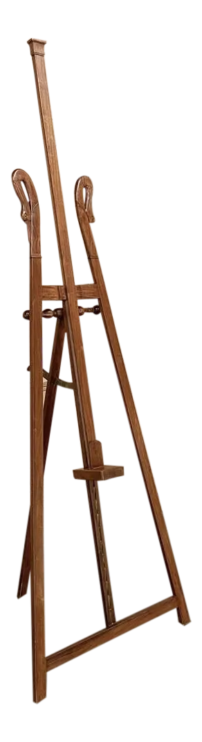 Antique Mahogany Empire Style Display Easel