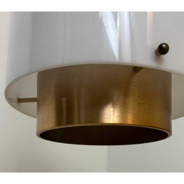 Mid-Century Modern 1960s Acrylic Shade Pendants Adjustable Drop For Sale - Image 3 of 11