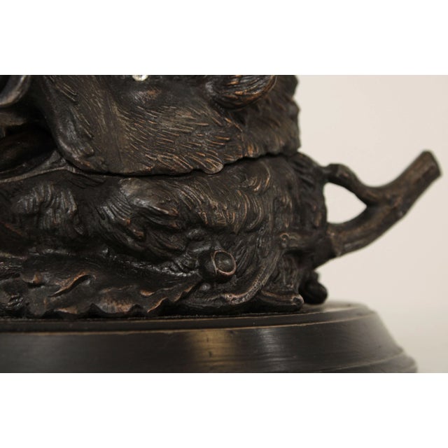 Late 19th Century French Boar's Head Inkwell For Sale - Image 12 of 13