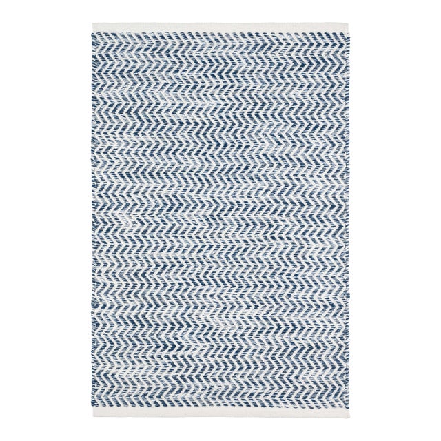 Dash & Albert by Annie Selke Coastal Blue Indoor/Outdoor Rug, 8' 6" x 11' 6" For Sale