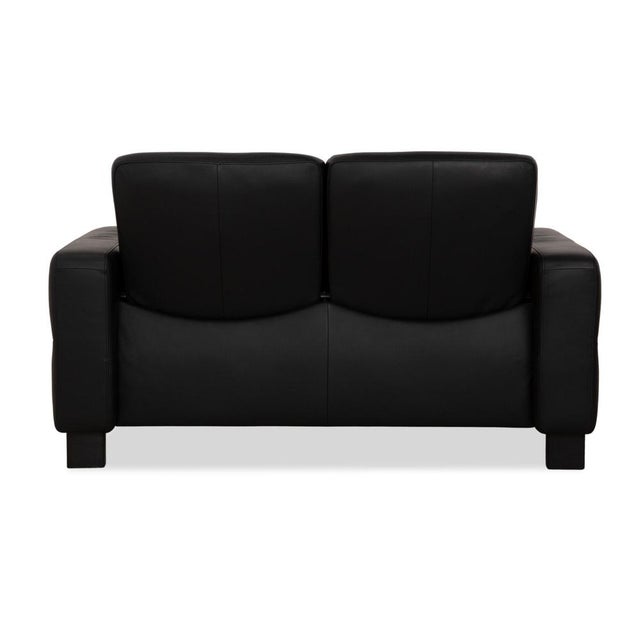 Wave 2-Seater Sofa in Black Leather from Stressless For Sale - Image 10 of 12