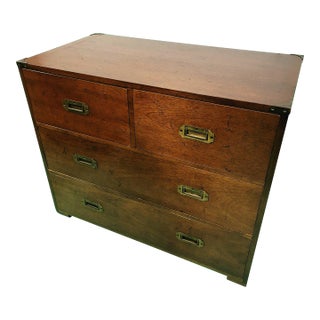 Mid 20th Century Vintage Campaign Chest of Drawers For Sale