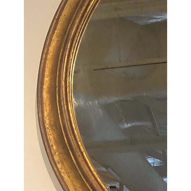 Vintage Italian Carved Wooden Oval Mirror For Sale In Dallas - Image 6 of 10