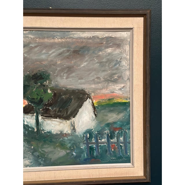 Kai Nielsen, Landscape with Houses, 1960s, Oil on Panel, Framed For Sale - Image 5 of 13