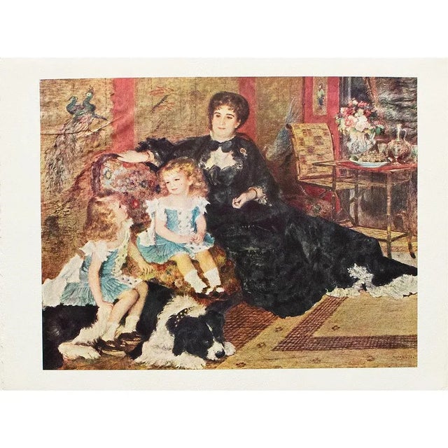 Ink Blue 1950s After Renoir, "Madame Charpentier and Her Children" Full-Color Print For Sale - Image 8 of 10