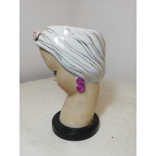 Ceramic Lady Head Vase by Ucagco, 1950s For Sale - Image 7 of 11