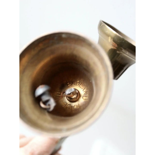 Vintage English Brass Double Bell For Sale - Image 12 of 13