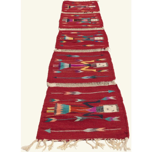 American Vintage Yeibichai American Rug, 01'04 X 09'02 For Sale - Image 3 of 10