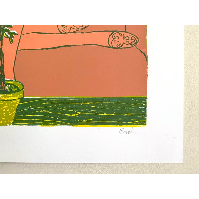 Vintage 1960's Mid Century Modern " Reclining Woman " Lmtd Edtn Signed Original Fine Art Silkscreen Print For Sale - Image 12 of 13