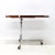Great original 1950s Danish mobile reading or serving table by HMN Denmark, two teak trays on a chrome plated frame with...